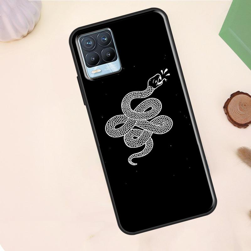 Snake Illustration Art Case For Realme C67 C71 C63 C61 C55 C51 C53 C35 C65 C75 11 12 13 14 Pro Plus GT6 GT7 15 Pro