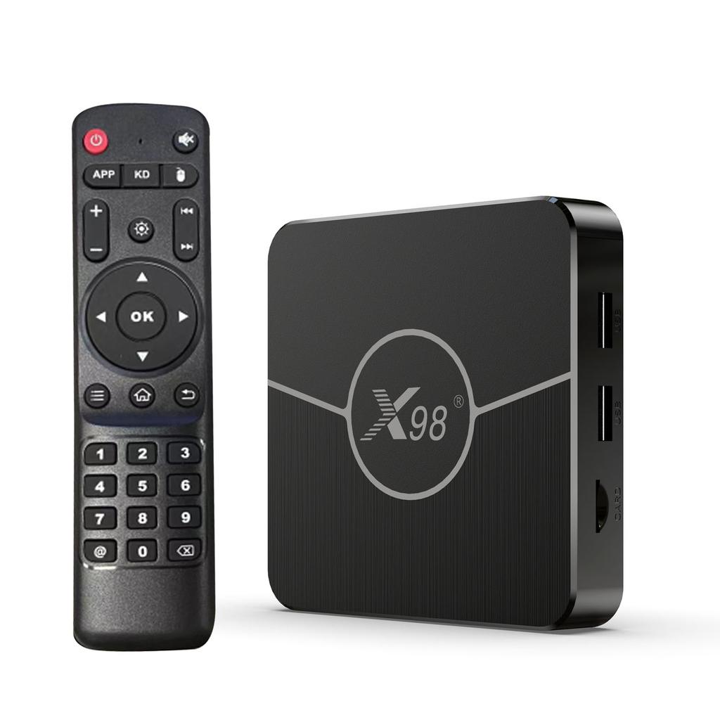X98 Plus Android 11.0 Smart TV Box Amlogic S905W2 UHD 4K Media Player 2.4G/5G Dualband WiFi BT AV1