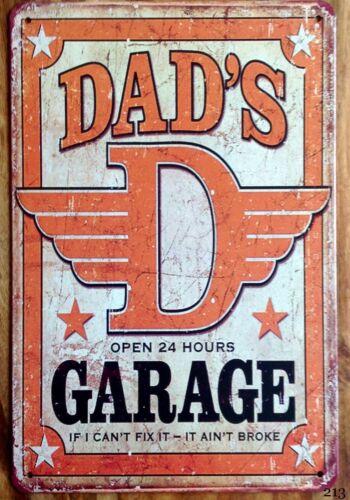 

DADS GARAGE Retro Metal Sign Man Cave Bar Pub Plaque Party Vintage GiftAluminum 20x30cm（7.8x11.8inch）