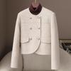 2025 Spring Women's Casual Round Neck Double-Faced Woolen Coat with 10% Alpaca Wool
