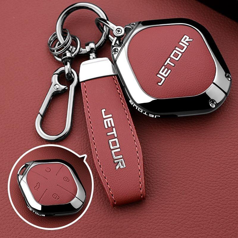 Zinc Alloy Car Key Case Fob for Chery Jetour Dashing IDM I-DM X-1 Plus DTC 2022 2025 Keychain Remote Cover Bag Shell Accessories