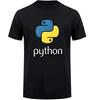 Czarny T-shirt z logo Python