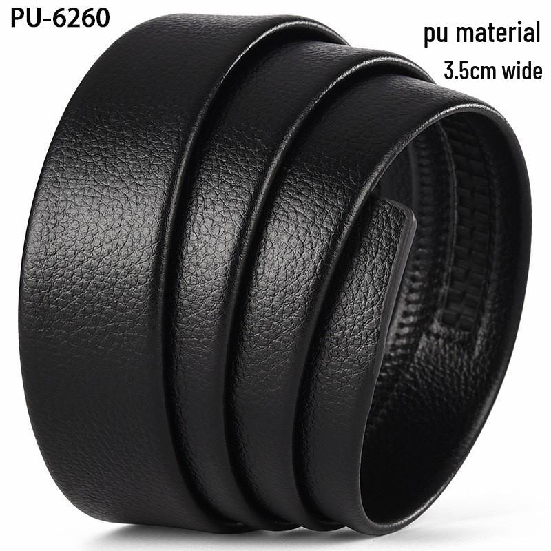 Men s Smooth Leather Cowhide Belt Strip Without Buckle 120cm
