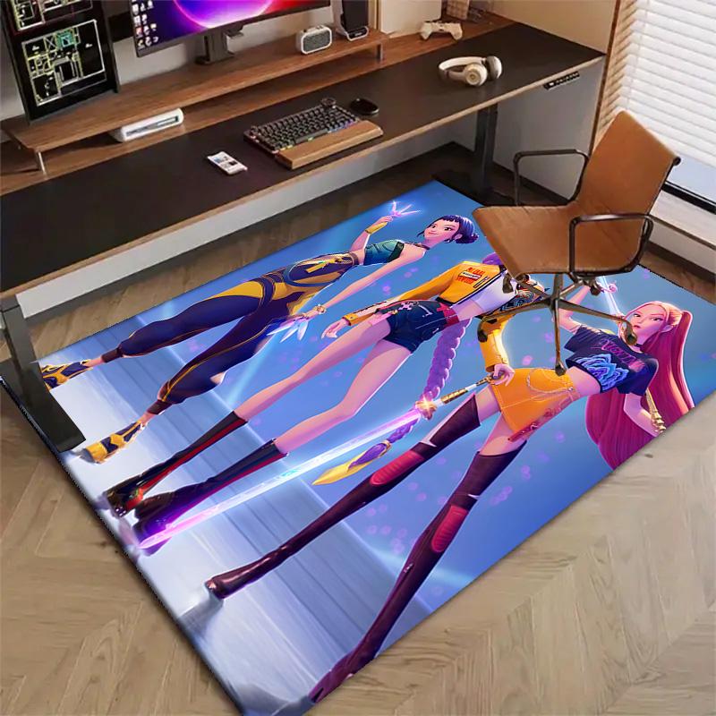 1pc KPop Demon Hunters4 Design Printed Area Rug Carpet for Bedroom Living Room Home Decor Rugs Mat Non Slip Mat Rug for Bedside
