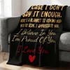 Inspirational Love Message Flannel Blanket Gift for Her Him Romantic Throw Blanket Cozy Bed Sofa Decor Personalized Gift Blanket