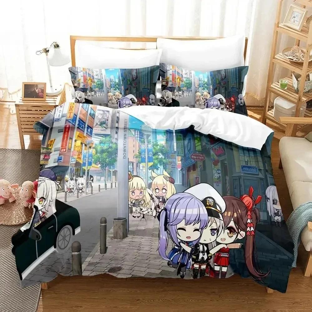 Comforter Azur Lane Art Bedding Set Single Twin Full Queen King Size Bed Set Adult Kid Bedroom S 3D Print Bed