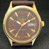 REFURBISHED VINTAGE SEIKO 5 AUTOMATIC JAPAN MENS BROWN DIAL WATCH a433722-2