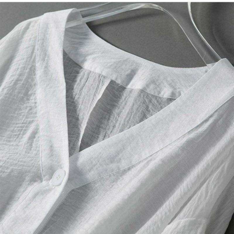 Women's Summer Loose Light Short Jacket Solid Colour Simple Leisure Age Reduction Long-sleeved Sun Shirt