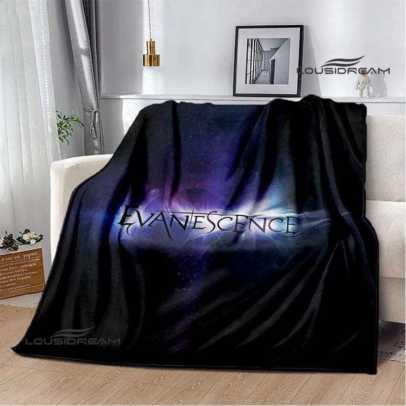 EvaneScence Band Retro Printed Fashion Warm Blanket Flannel Blanket Bed Linings Home Travel Birthday Gift
