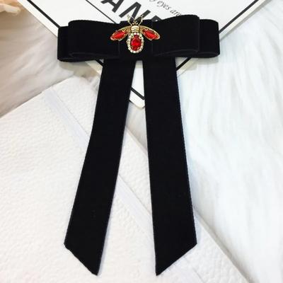 Strasssteine Biene Samt Fliege Brosche Abzeichen Anime Lolita Kleidung Accessoires Vintage Damen Hemd Pullover Kragen Blumen Anstecknadeln