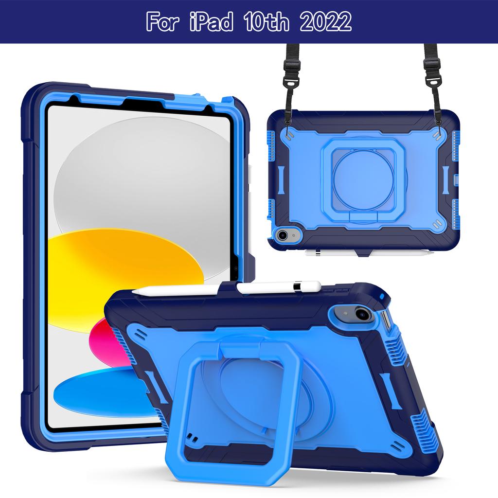 Stand Case Universal for IPad A16 2025 11th 10.9 2022 10thGen A3354 A3355 A3356 A2757 A2777 A2696 360 Rotating Handle Grip Cover
