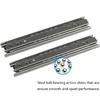 URBEST Drawer Slides 9 Inch Full Extension 3 Sections Ball Bearing Telescopic Slide Rails (9Inch)