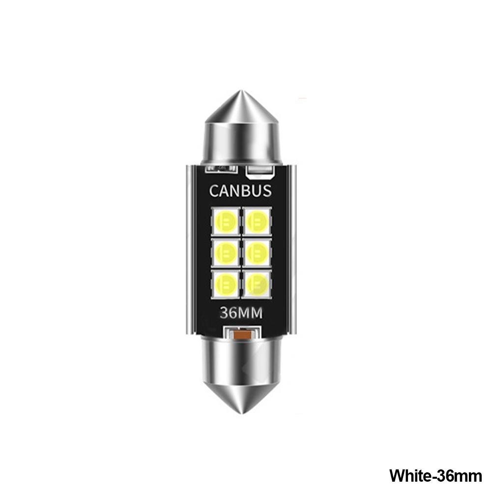 1Pc 31MM 36MM 39MM 41MM 6LED 3W Bulbs Canbus Festoon C5W 3030 Chip Car Interior Dome Light Reading Light 12V/24V White Ice Blue Bulbs 7