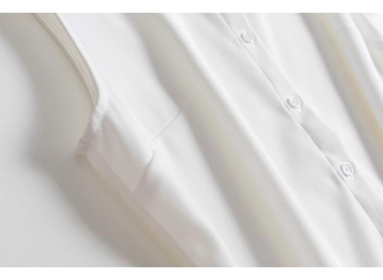 Korean Style Chiffon Sleeveless Collar Shirt for Women - 2025 Spring/Summer Versatile Vest