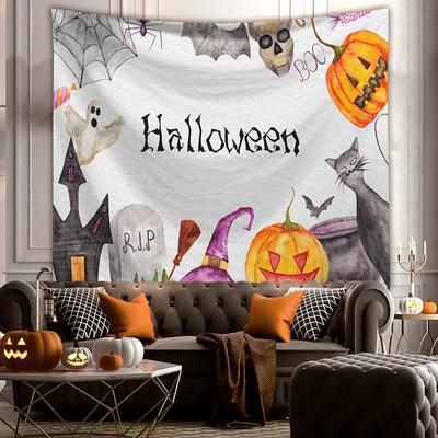 Home Decor Wall Hanging Tapestry Halloween Printed Festive Atmosphere Room Backdrop Fabric