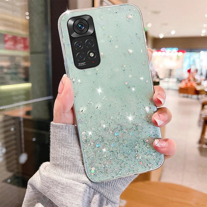 

Розкішний модний блискучий чохол для Xiaomi Redmi Note 12 12C 11 11S 10 10A 10C 9 9A 9C 9T POCO X5Pro Soft Crystal Spakly Bling Cover Redmi Note12 5G