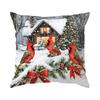 45X45Cm Vintage Red Bishop Christmas Pillowcase Bedroom Cushion Cover 100% Polyester Living Room Cushion Pillowcase Home Decor