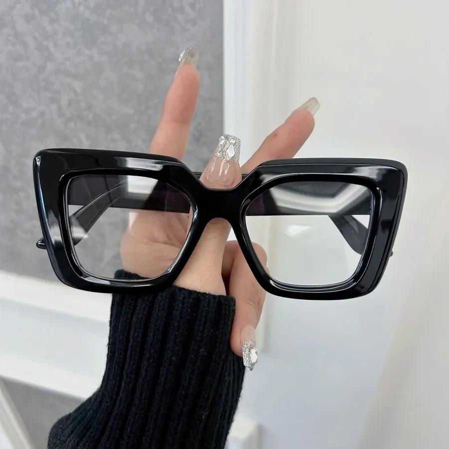 Transparent Glasses Retro Clear Lens Frame Glasses Trendy Cat Eye Frame Eyeglass Women Men Minimalist Oculos