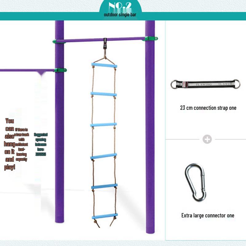 Children's Six-Speed Indoor/Outdoor Climbing Ladder and Swing Set