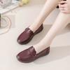 New retro leather women's shoes spring and autumn middle-aged cow tendon sole mother shoes soft sole casual elderly single shoes women