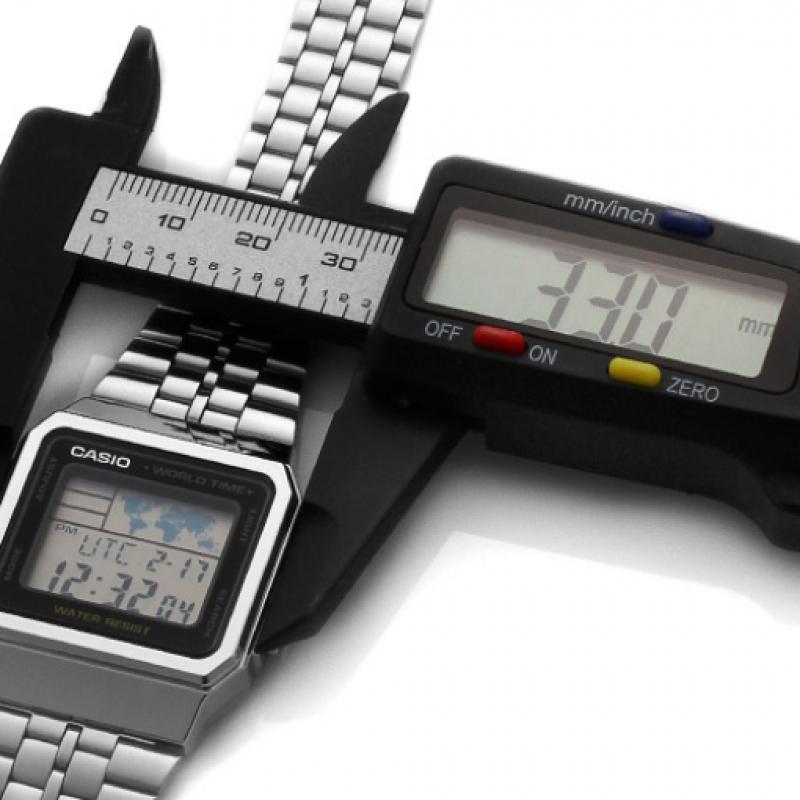 Casio A500wa 1df  A500wa 1  Digital Square Vintage Retro World Time Universal Metal Watch