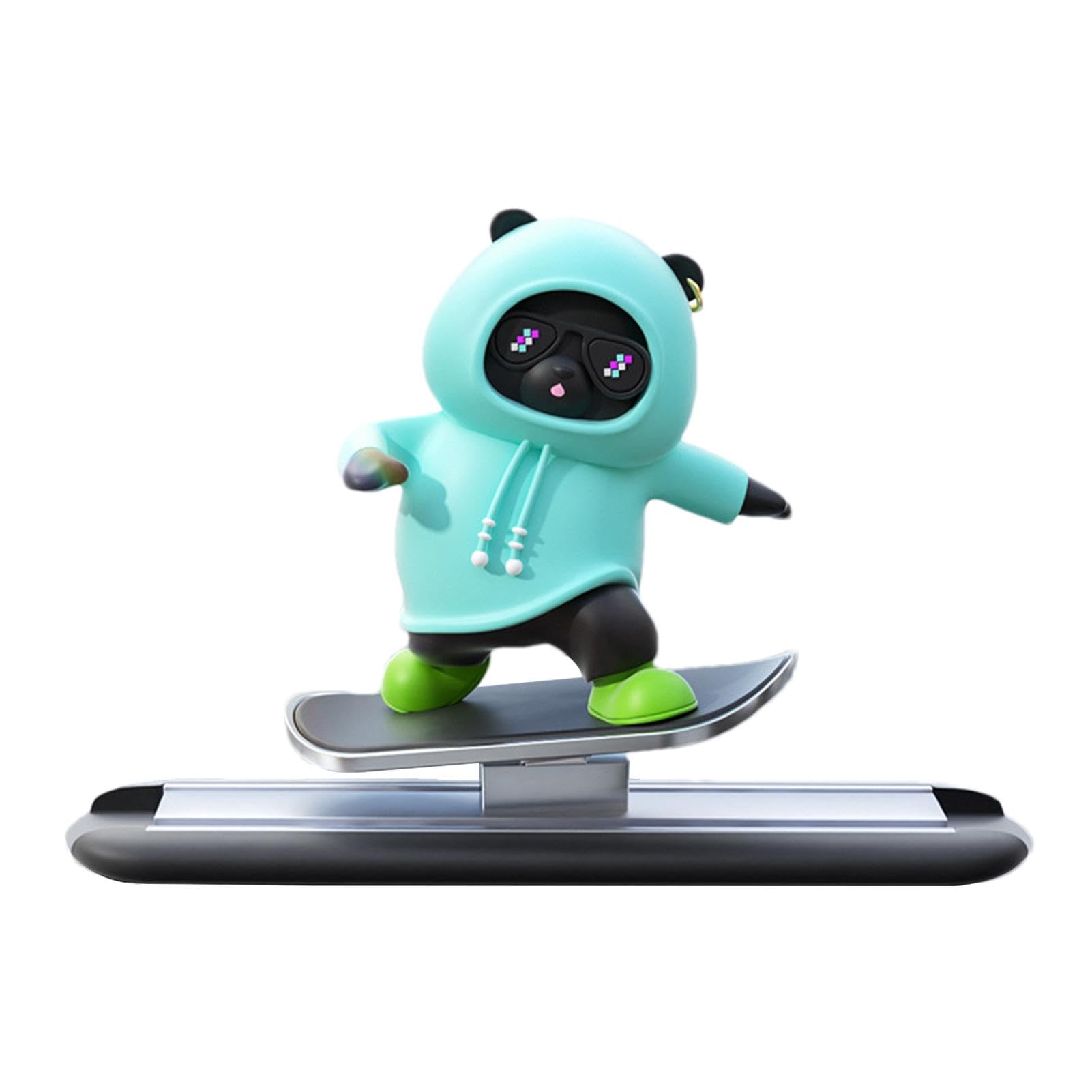 skateboard bear dashboard figurine dashboard figure car decoration car interior decoration car screen decor See description синий