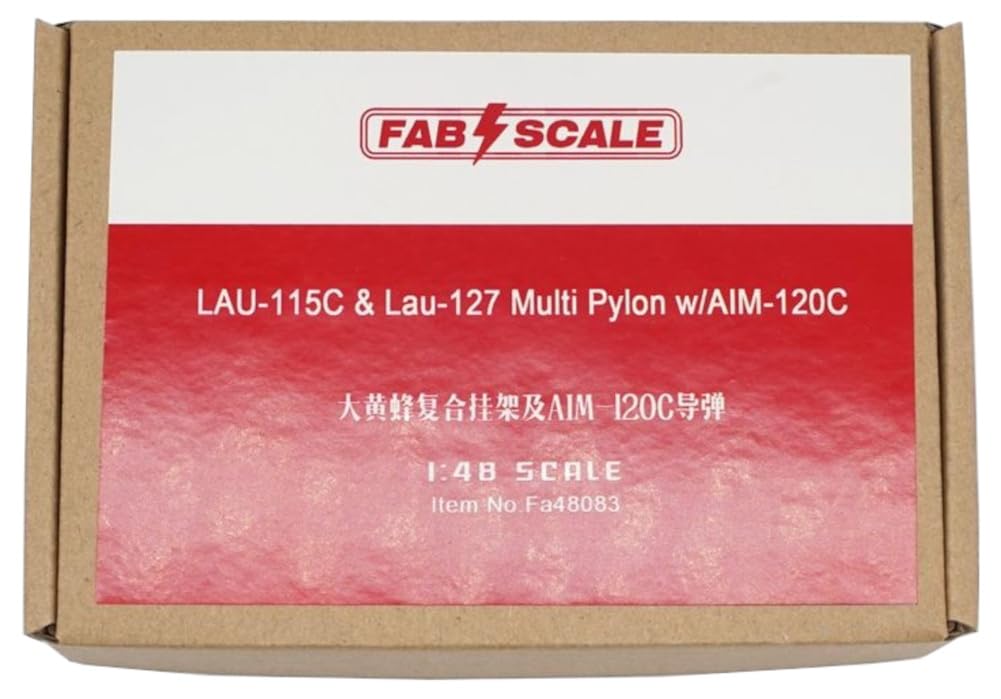 

Fab Scale Studio American Plastic Model Parts FAB48083 1/48 F/A-18C/D &F/A-18E/F LAU-115C & Lau-127 Multi-Pylon w/AIM-120C (Airplane)