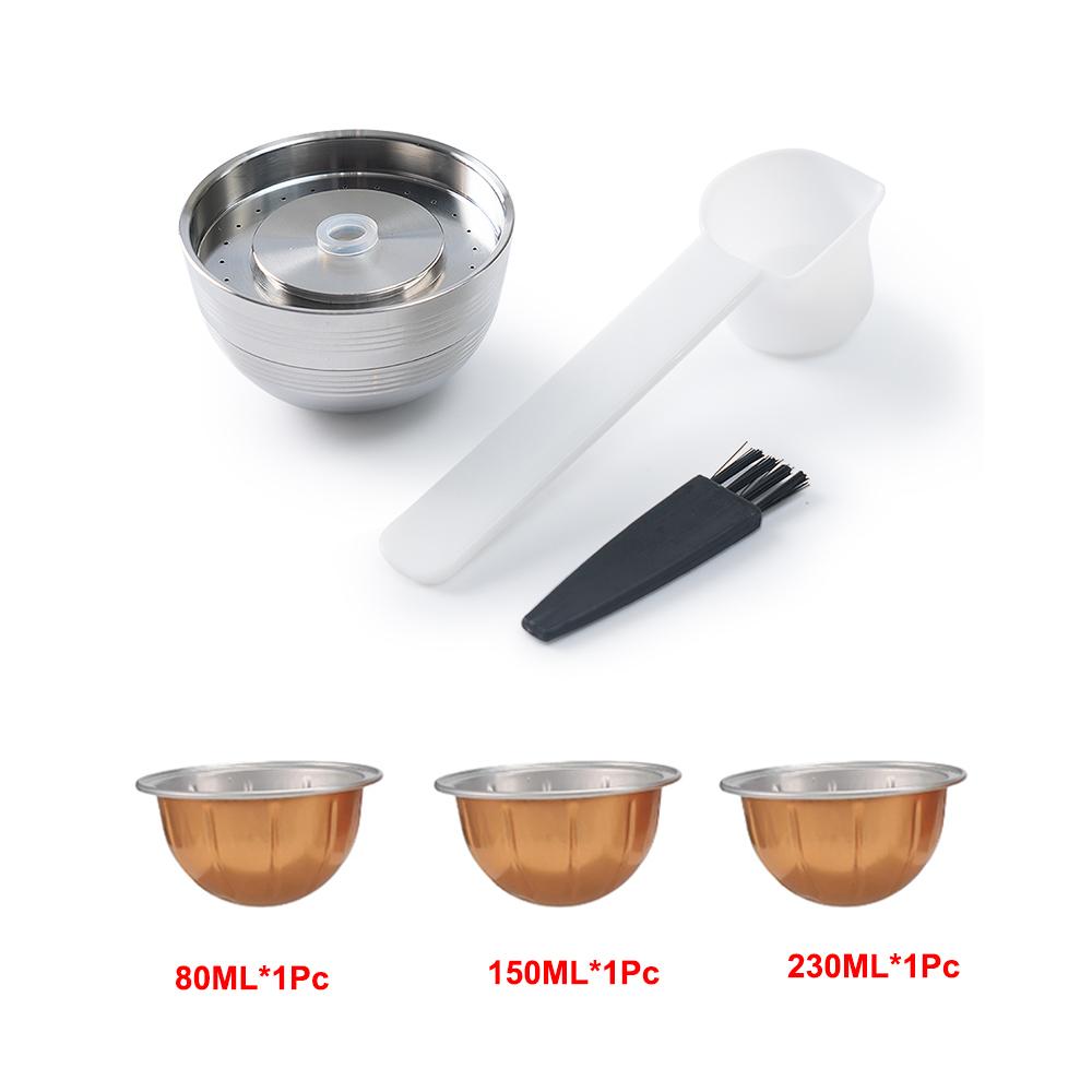 For Nespresso Vertuo POP Refillable Coffee Capsule Vertuoline Reusable Stainless Steel Capsule Filter with Original Pod