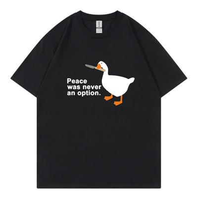 Peace Was Never O Option Kawaii Funny Print Femei Tricou Cool Street Tricou Moale Respirabil Tricou Haine Vintage Tricou O-Gât