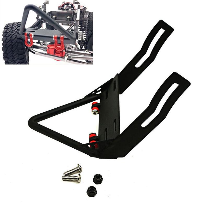 Premium Steel Front Bumper With Winch Mount Shackles For 1/10 Rc Axial Scx10 Crawler