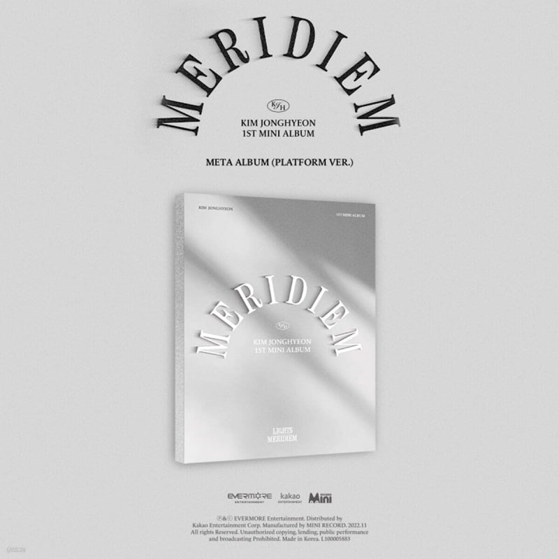 

Kim Jong Hyun - 1st Mini Album: MERIDIEM [PLATFORM ver.]