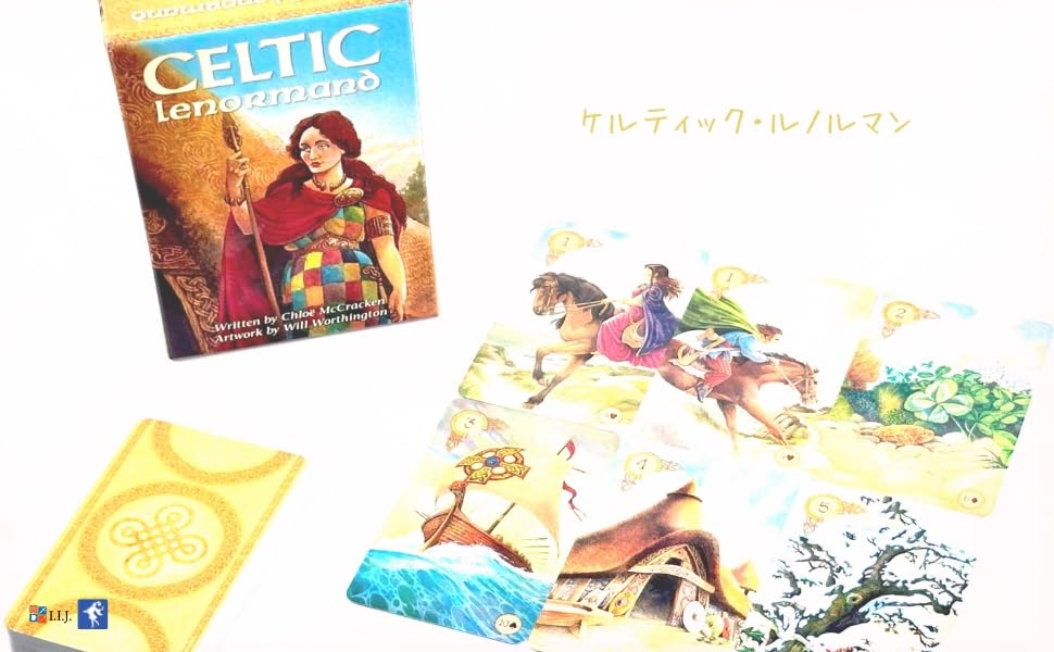 I.I.J Lenormand Cards, Celtic Lenormand Oracle Cards, Fortune Telling, with Japanese Instructions, Authentic