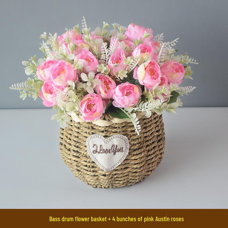 Handcrafted Willow Wicker Flower Basket for Dried Arrangements and Succulents
