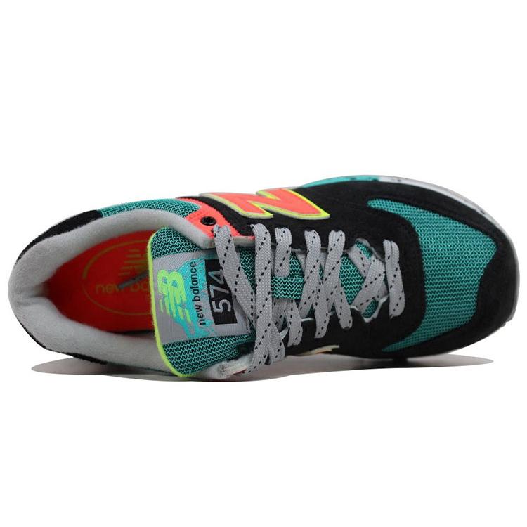 New Balance 574 'Black Neon Orange' Women's