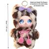 Leopard Print Rabbit Doll Figures Ornaments Bunny Plush Doll Pendant  Kids Christmas Gifts