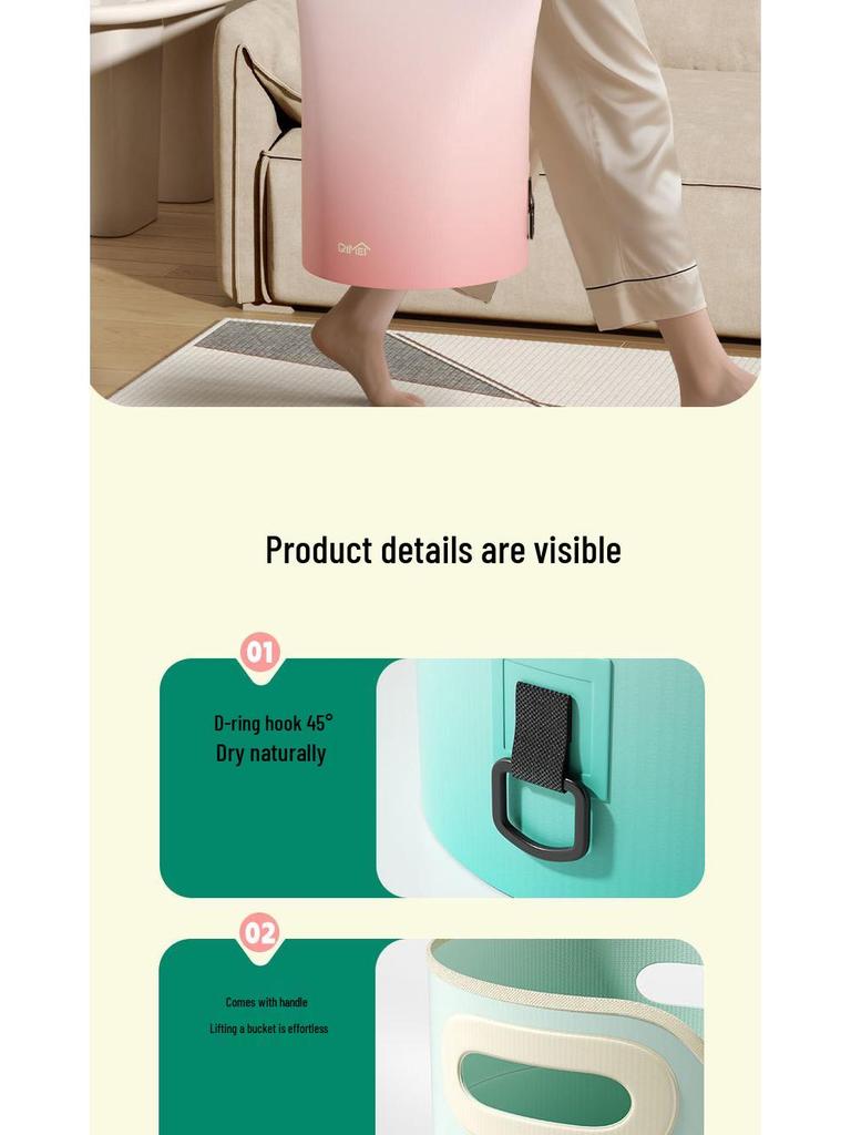 Portable Foldable Foot Spa Basin: Travel Foot Bath Bucket for Household & Health Care