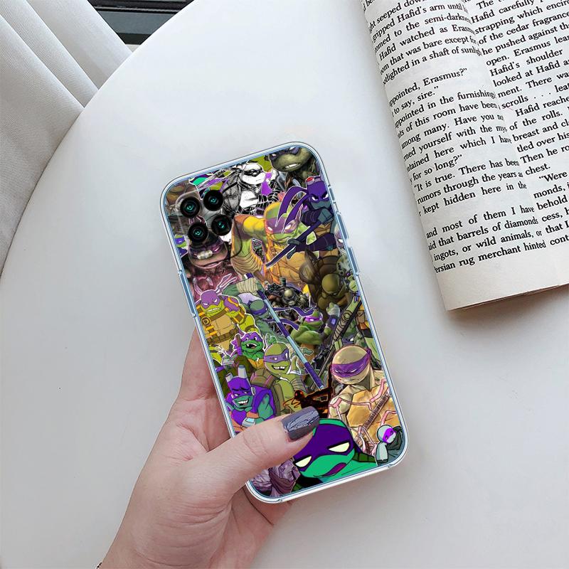 QE27 TMNT Transparent Phone Case for Motorola Moto G7 G8 G9 G84 G85 G73 G24 G15 Z2 Play Power Plus