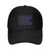 UBC Lettering Yellow and Blue Baseball Cap Brand Unisex cap Golf derby hat sun caps Ladies Unisexs