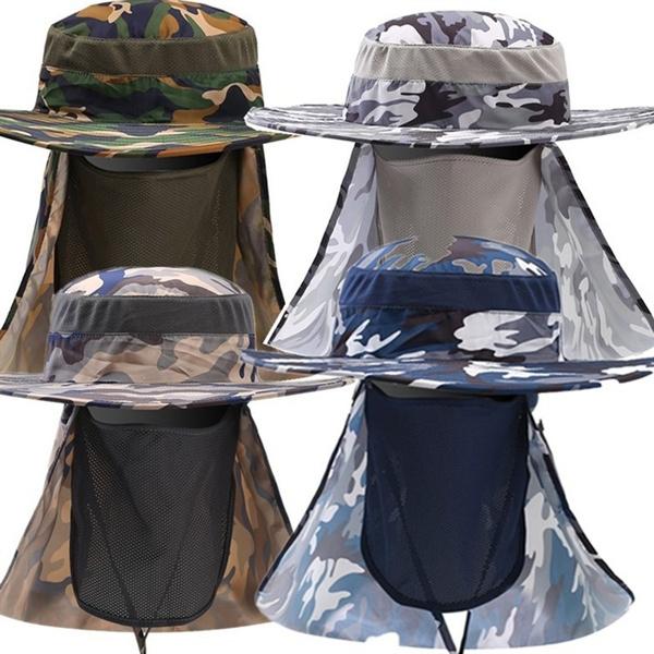Unisex Visor Hats Fishing Sun Protector Cap UV Protection Face Neck Cover Outdoor Sport Hiking Fishing Hats Outdoor Climbing Bucket Hat Quick Drying
