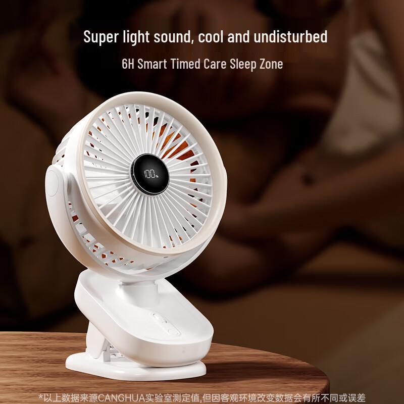 Ventilatore da scrivania oscillante automatico ricaricabile USB CangHua 3 in 1