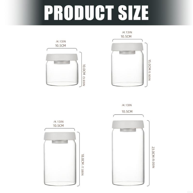 Portable Coffee Bean Container Leakproof Press Vacuum Seal Glass Jar For Travel Kitchen Storage HX6C