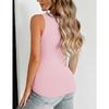 Women Deep V Neck Sleeveless Slim Fit Basic Casual Tank Top