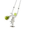 Cocktail Glass Pendant Necklace Alloy Fruit Charm Jewelry with 45 cm Chain for Party Styling Date Night and Wear