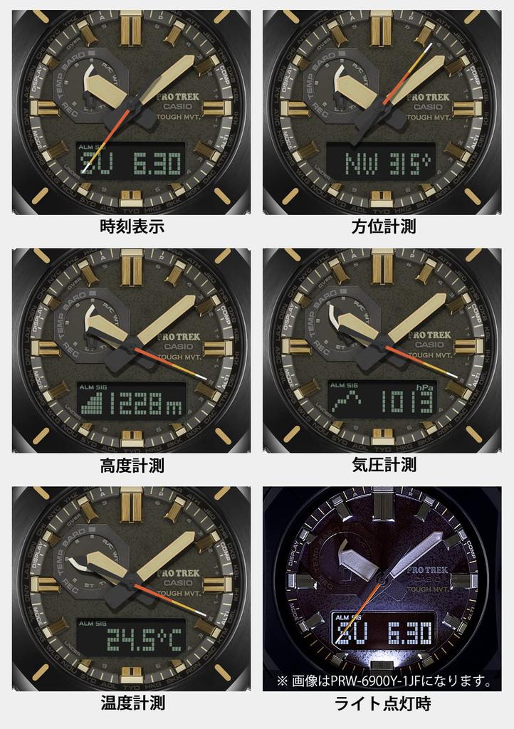 Protrek Watch Climber Line Radio Solar Biomass Plastic Green [Casio] [] PRW-6900Y-3JF Men's