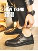 2025 summer new soft leather Doudou shoes business men's casual leather shoes men's shoes 2025 popular men's casual shoes