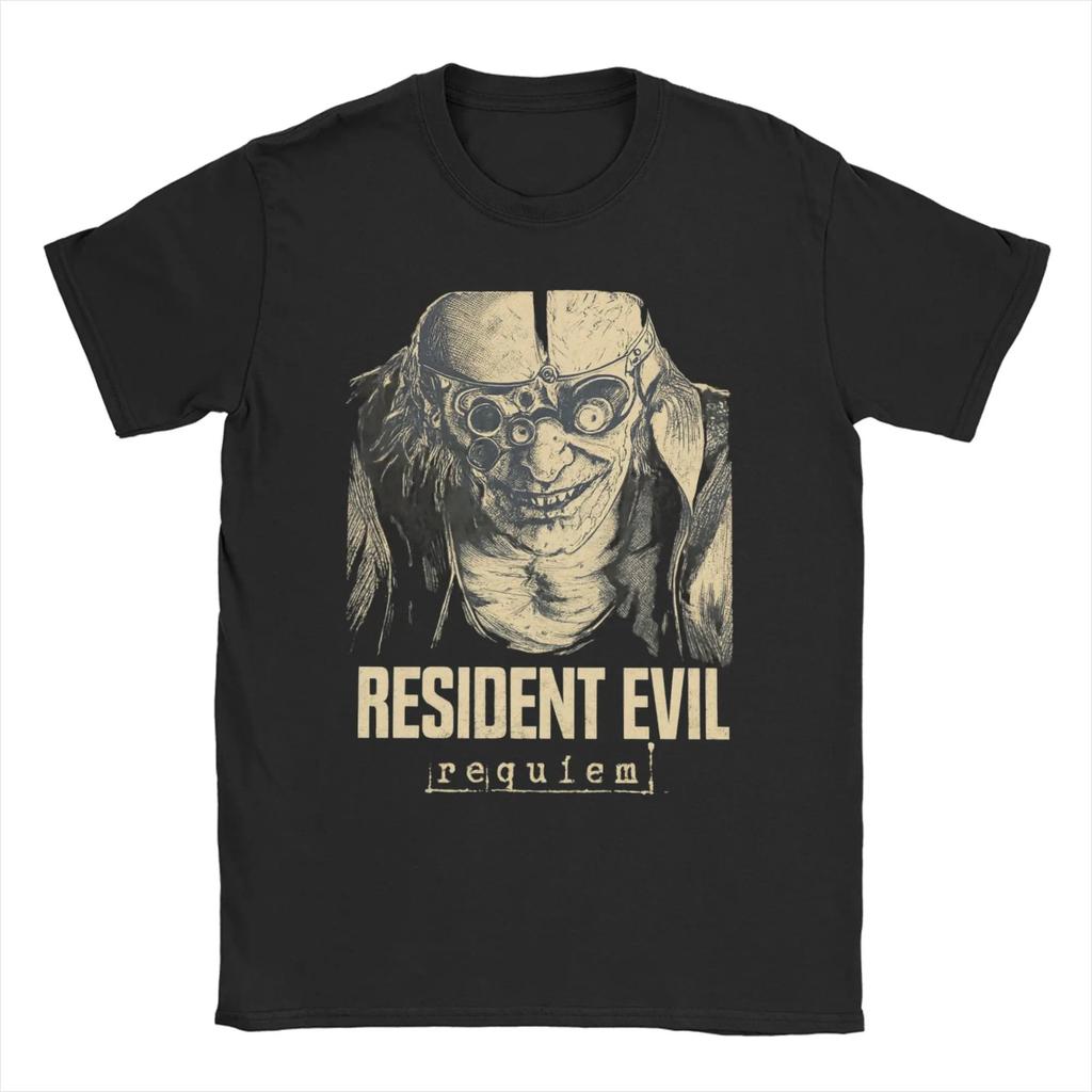 Resident Evil Leon S Kennedy Requiem Пиксель-арт Унисекс Футболка Ретро Игра Хлопок Повседневный Топ с Коротким Рукавом Удобные Футболки