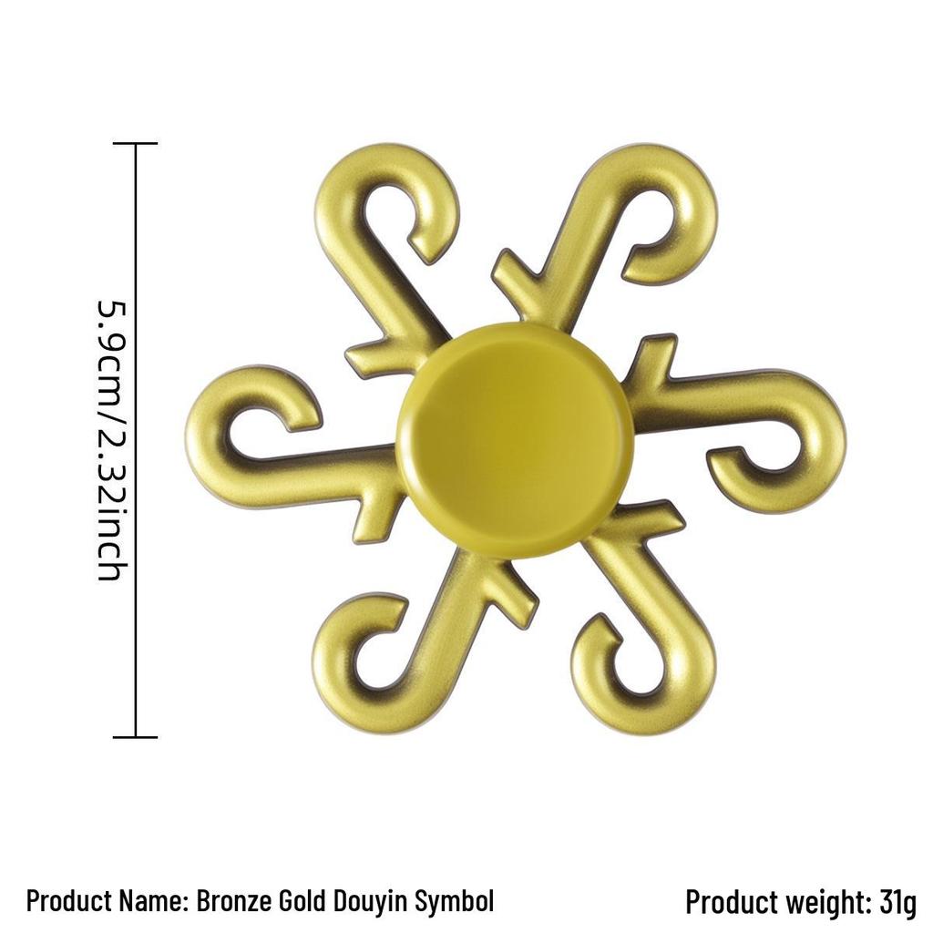Ancient Bronze Zinc Alloy Cross Fingertip Spinner - EDC Decompression Toy  