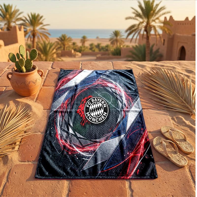 FC Bayern München Print Mikrofaser Strandtuch Schnelltrocknend Saugfähig Großes Handtuch für Strand Schwimmen Reisen