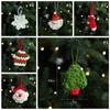 Soft Woven Christmas Tree Pendant Cute Christmas Woolen Socks Ornaments  Home Xmas Decor
