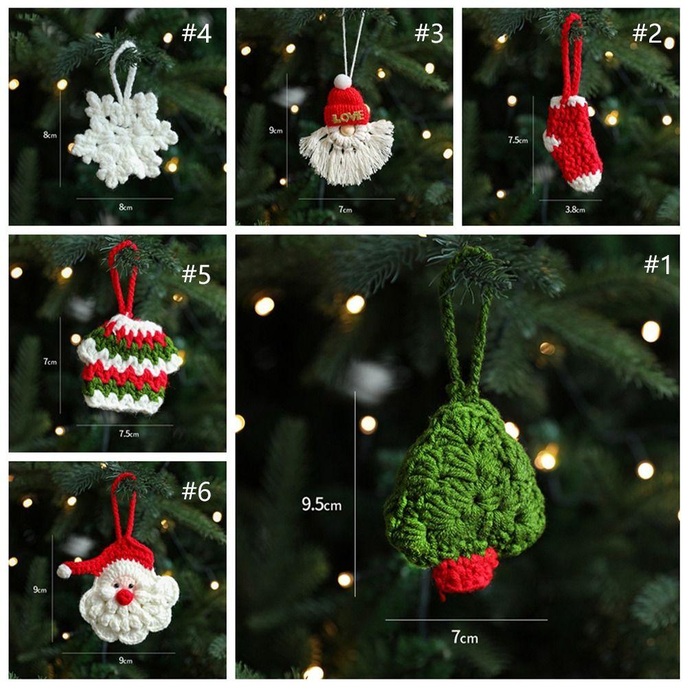 Soft Woven Christmas Tree Pendant Cute Christmas Woolen Socks Ornaments  Home Xmas Decor